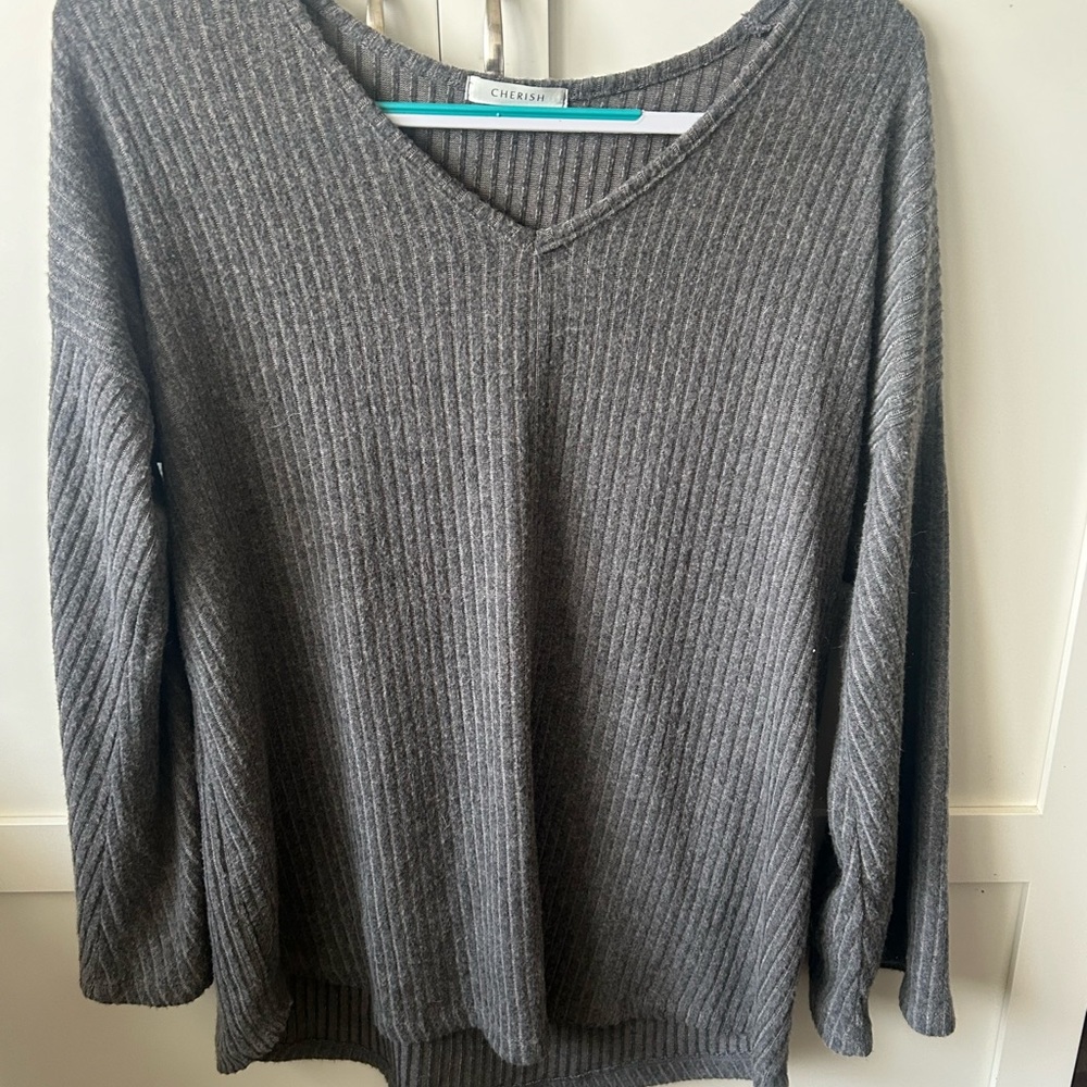 Grey Cherish Brand top